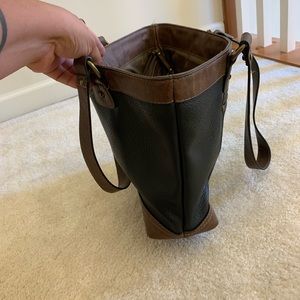 b.o.c. | Bags | Boc Black And Brown Leather Shoulder Bag | Poshmark